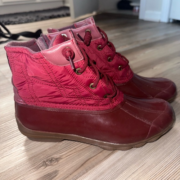 Red Sperry Duck Boots - Picture 2 of 2